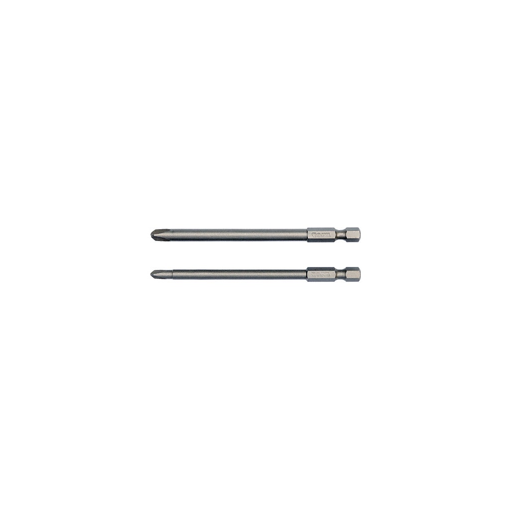 Насадки для отвертки 2 шт. - трехгранниковые: nr2x100mm;nr4x100mm 1/4" шестигранный привод