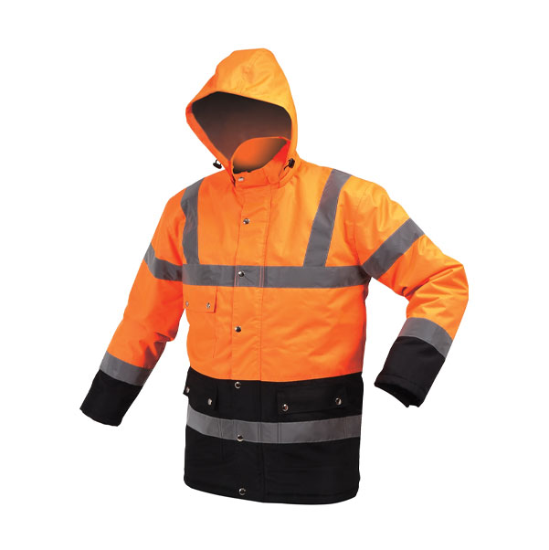 Зимняя куртка оранжевого цвета hi-vis размер S
