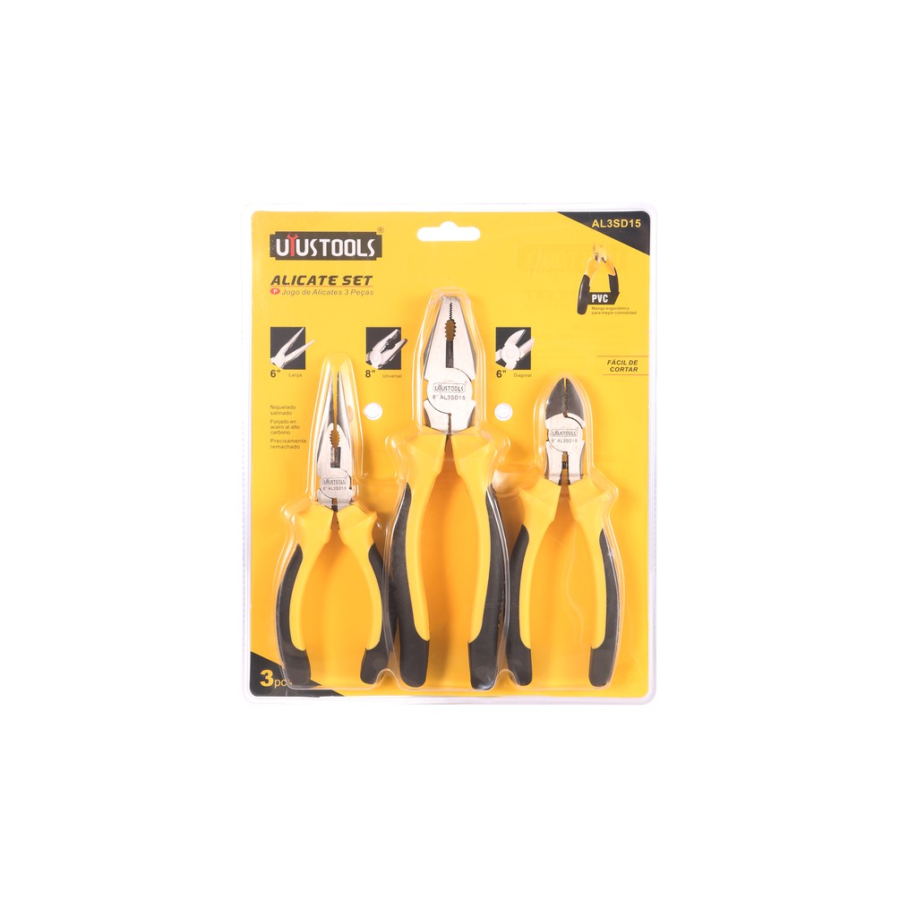 3Pcs ТИСКИ, ЗАЖИМЫ, ПЛОСКОГУБЦЫ set