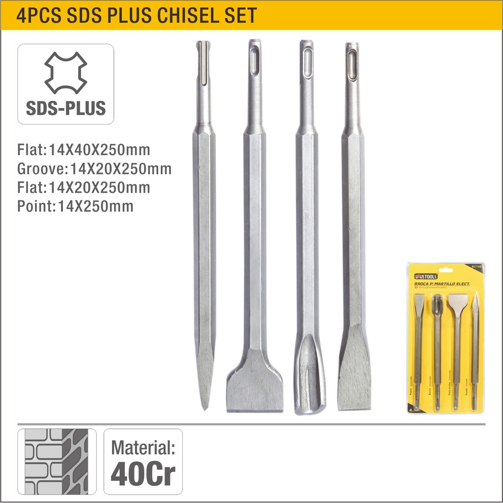 Набор долот SDS-PLUS 4шт