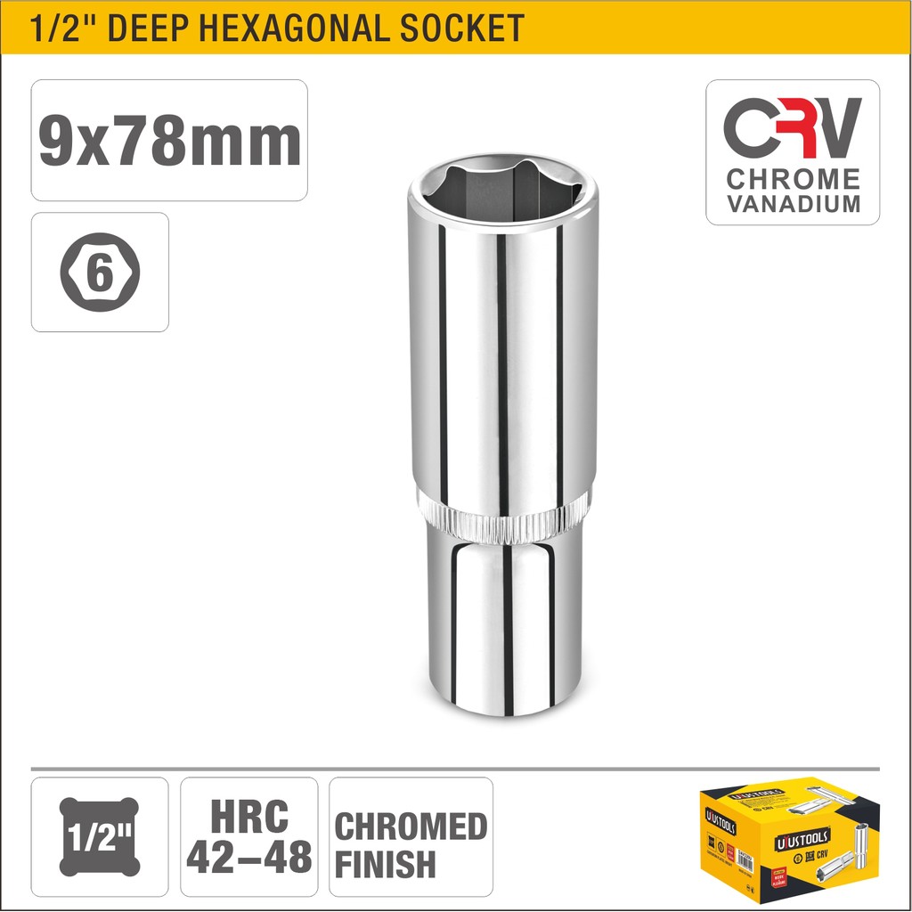 Глубокое шестигранное гнездо 1/2"