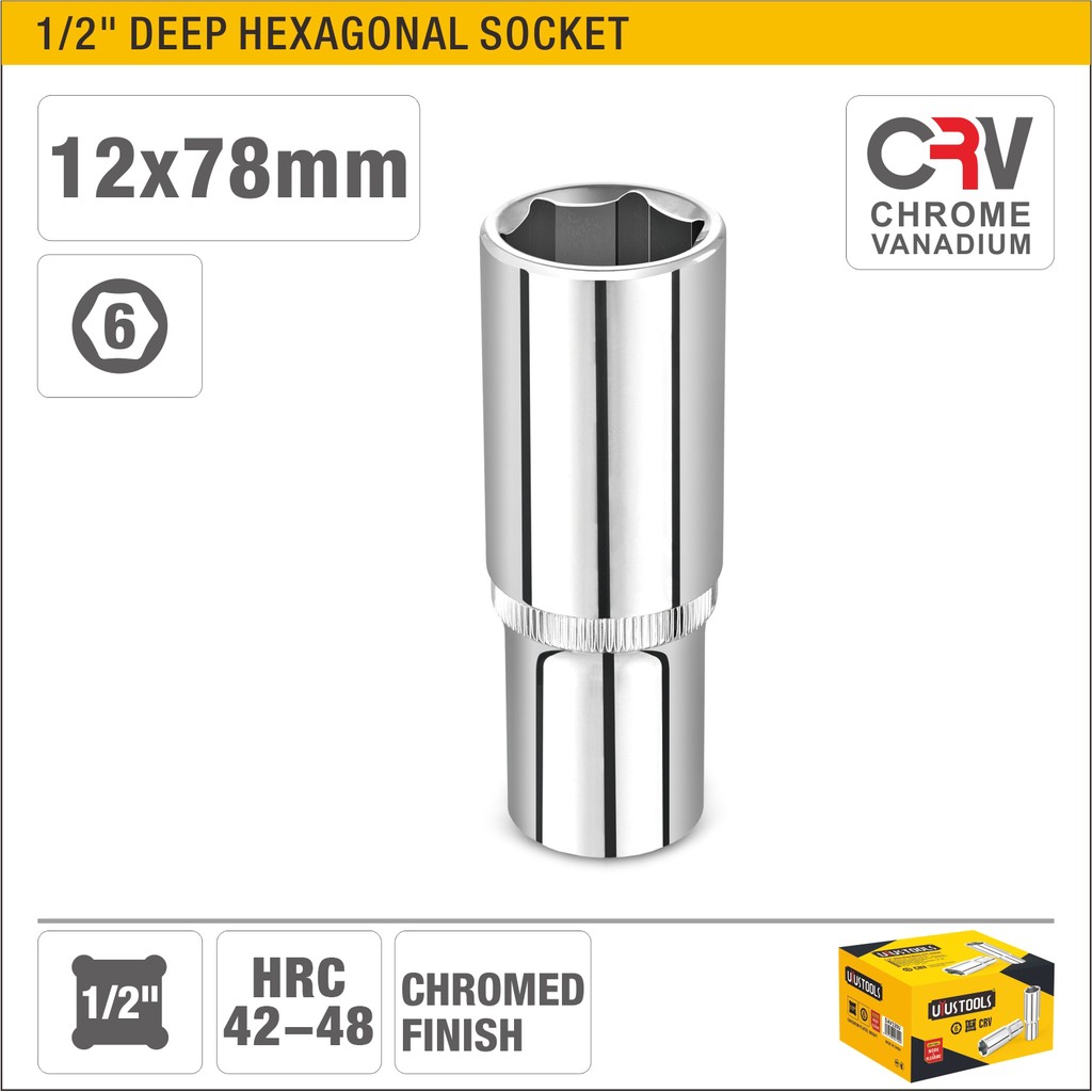 Глубокое шестигранное гнездо 1/2"