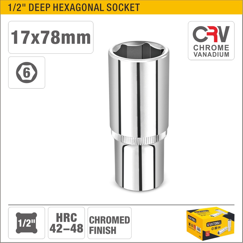 Глубокое шестигранное гнездо 1/2"