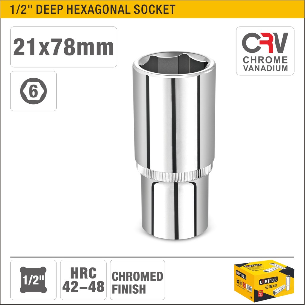 Глубокое шестигранное гнездо 1/2"