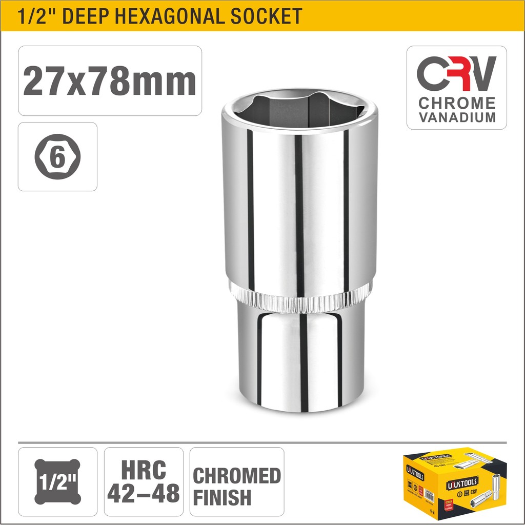 Глубокое шестигранное гнездо 1/2"