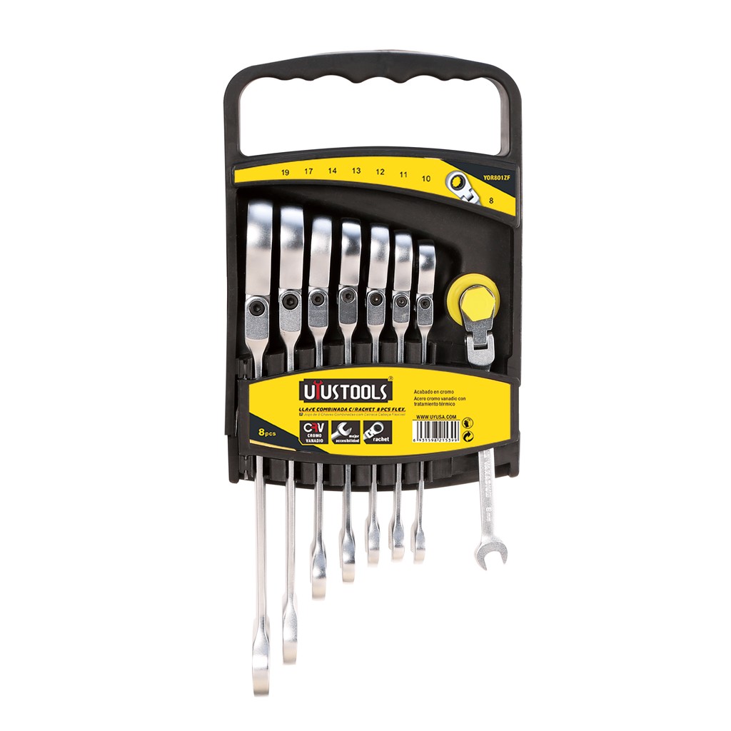 5PCS RATCHET RING ГАЕЧНЫЕ КЛЮЧИ SET- FLEX HEAD